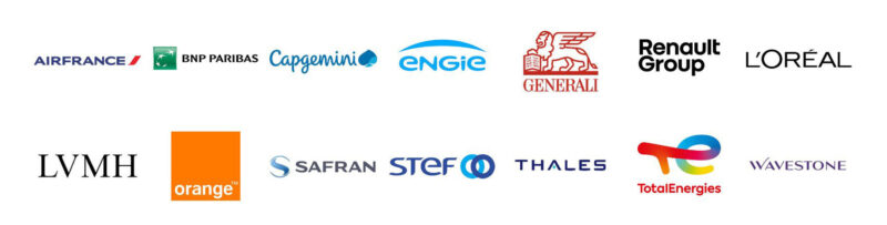 Contributeurs du Guide "Internationalisation des politiques handicap" par le Manifeste Inclusion : Air France, BNP Paribas, Capgemini, ENGIE, Generali, Groupe Renault, L’Oréal Groupe, LVMH, Orange, Safran, STEF, Thales, TotalEnergies et Wavestone